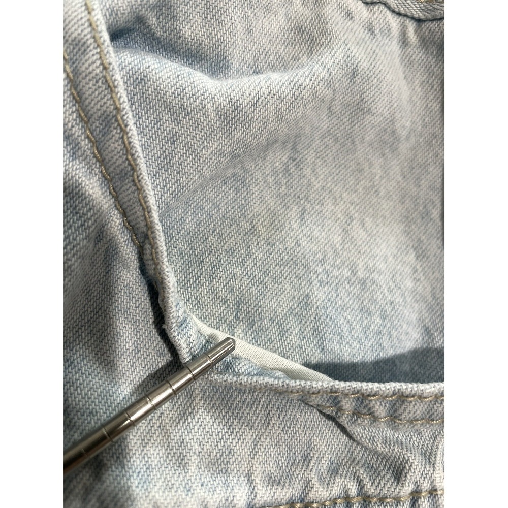 Vintage 80s Candie's Denim Skirt High Waist Midi Light Wash Waist 26" SEE FLAWS - Picture 16 of 16